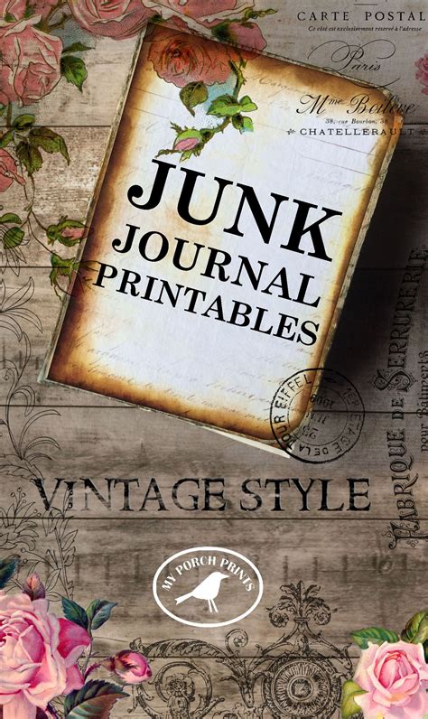 junk journal printables   porch prints handmade journals