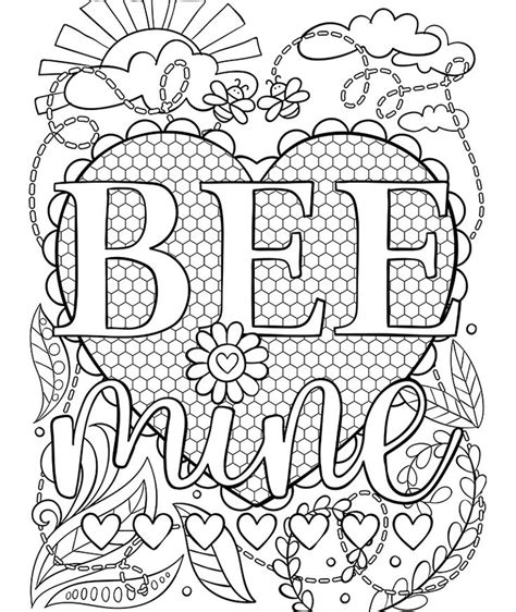 valentines day bee  crayola coloring page click