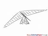 Hang Coloring Colouring Gliding Gliders Sheets Pages Color sketch template