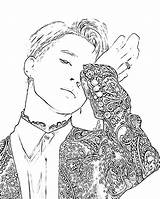 Bts Jimin Colouring Getdrawings Bangtan Colorare Disegni Creative Colorir Jungkook Kawaii Colorings Raskrasil Educative sketch template