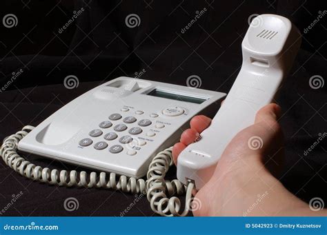 white business telephone  hand stock image image  electronic business