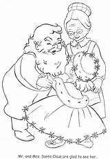 Coloring Miss Christmas Little Book sketch template