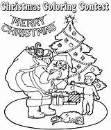 Coloring Christmas Contest December Newspaper Santa 1995 Paper sketch template