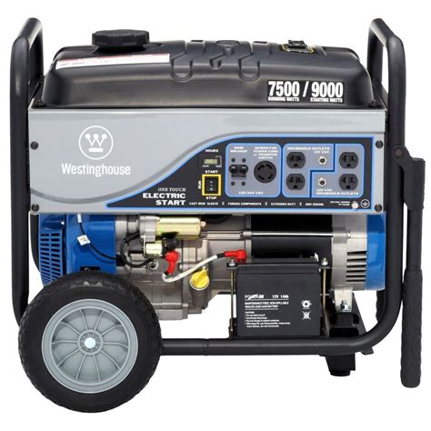 westinghouse  watt gasoline powered electric start portable generator  battery whe