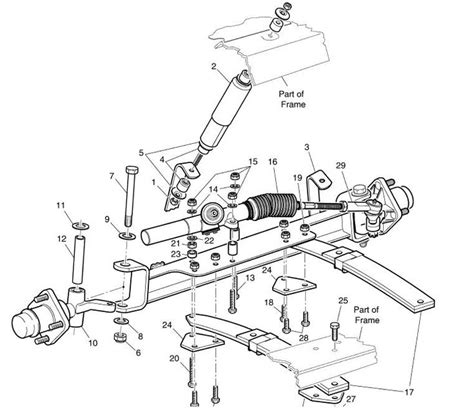 ezgo txt steering parts diagram