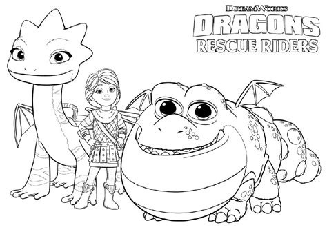 winger dragons rescue riders coloring page coloring page