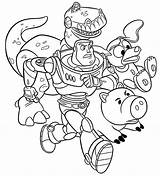 Toy Coloring Story Pages Buzz Disney Lightyear Zurg Colouring Sheets Kids Rex Printable Color Dog Hamm Slinky Christmas Toys Woody sketch template