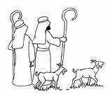 Bethlehem Drawing Coloring Shepherds Shepherd Pages Angels Flock Getdrawings sketch template
