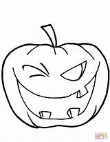 Pumpkin Halloween Coloring Pages Printable Winking Pumpkins Outline Drawing Cartoon Scythe Template Color Blank Pumkin Evil Supercoloring Getcolorings Sheets Designlooter sketch template
