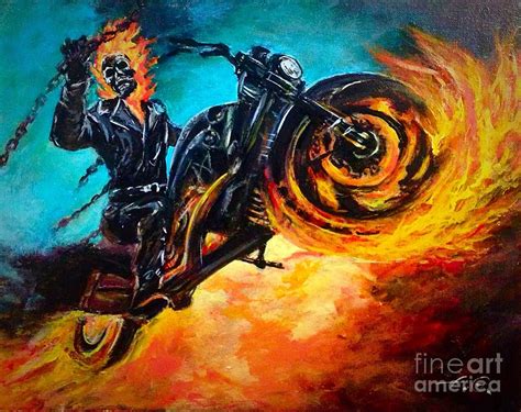 ghost rider painting  alexander gatsaniouk fine art america