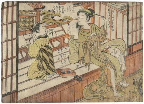 attributed to isoda koryusai 1735 1790 an amorous couple seated on a