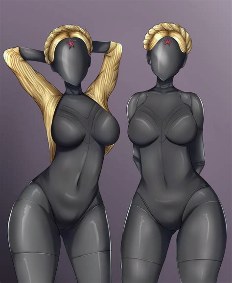 Atomic Heart Highres 2girls Android Arms Behind Head Blonde Hair