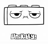 Unikitty Frown sketch template