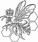 Bee Queen Coloring Tattoo Designs Embroidery Urban Patterns Really Want Pages Bees Threads Paper Getcolorings Urbanthreads Printable Getdrawings Choose Board sketch template