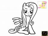 Fluttershy Coloring Pages Kj sketch template