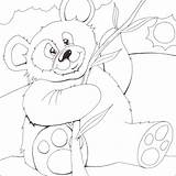 Panda Colouring Pages Coloring Animal Happy Kids Bear Print Zoo sketch template