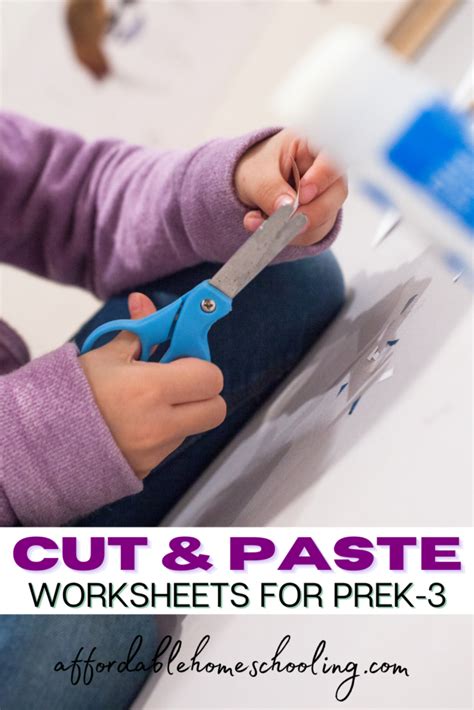 printable cut  paste worksheets  prek