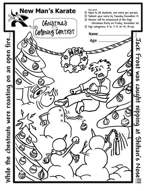 christmas coloring contest coloring pages