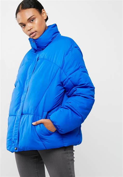 ultimate oversized puffer jacket blue missguided jackets superbalistcom