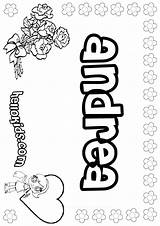 Andrea Coloring Pages Color Hellokids Print sketch template