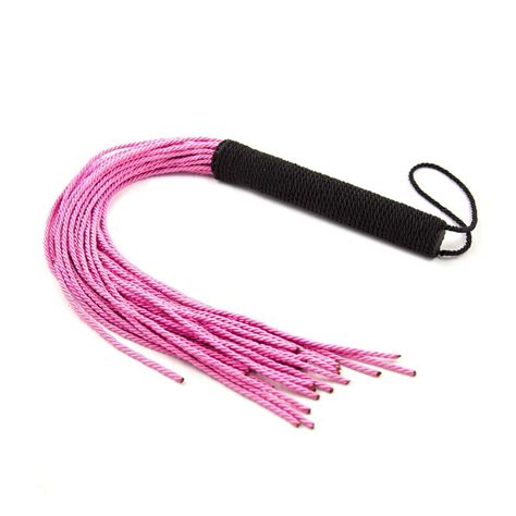 top 2016 new arrival pink silk rope whip slave flogger sex products