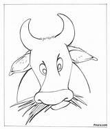 Cow Coloring Pitara Pages sketch template