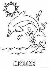 Moeke Kleurplaten Naam Kleurplaat Dolphin Dolfijn Bratz sketch template