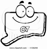 Connecticut Clipart State Cartoon Outlined Character Happy Cory Thoman Preview Coloring Vector 2021 sketch template