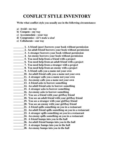 conflict resolution printable worksheet google search conflict