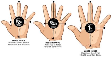 hand size  height chart