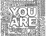 Coloring Pages Inspirational Pdf Printable Word Motivational Quote Quotes Book Swear Etsy Words Kids Sheets Adult Color Print Adults Boys sketch template
