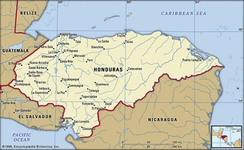 map  honduras  geographical facts  honduras    world