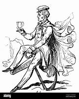Sailor Drunk Drinking Alamy Stock Cartoon Dated 19th Depicting Century sketch template