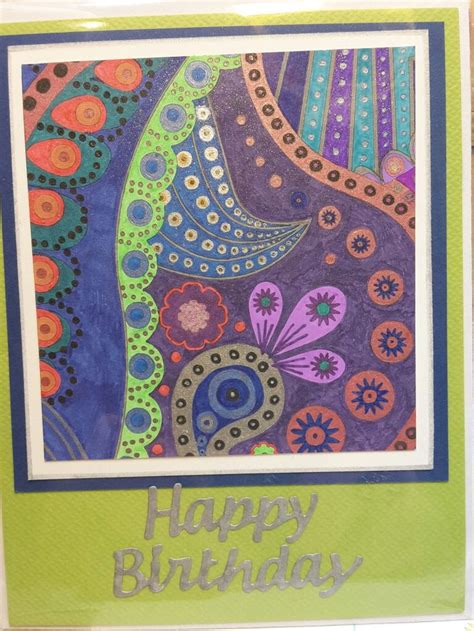 gel  coloring page color therapy gel pens handmade cards coloring