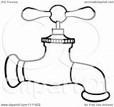 Water Faucet Clipart Outlined Illustration Royalty Vector Toon Hit Regarding Notes sketch template