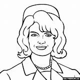 Kennedy Jacqueline Coloring Clipart Pages Clipground sketch template