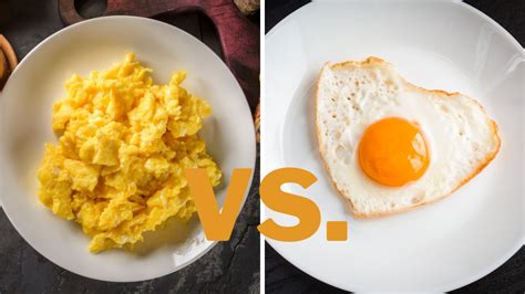 scrambled eggs  fried eggs differences variations