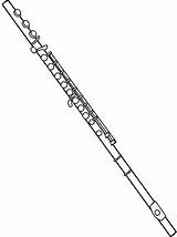 Flute Coloring sketch template