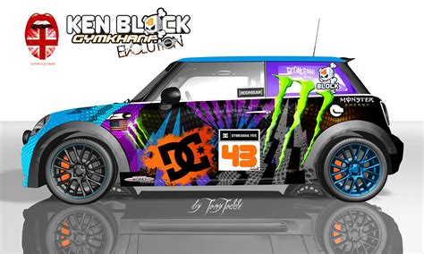 ken block mini ken block car sticker design mini cars