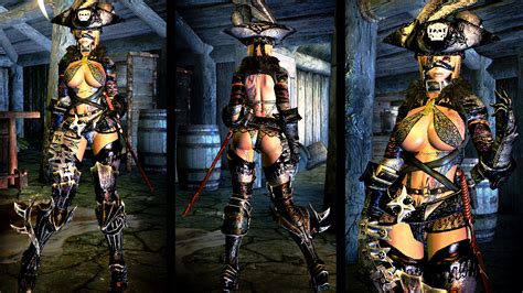 Skyrim Female Pirate Armour Skimpy Pirate Armour Loverslab