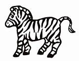 Zebra Coloring Pages Cartoon Print Printable Outline Thick Clip Stencil Kids Cute Clipart Cliparts Drawing Letters Line Colouring Baby Easy sketch template