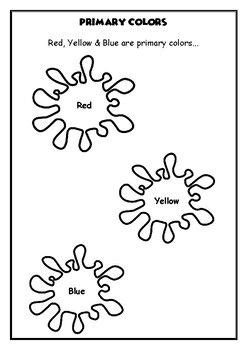 primary colors worksheet colori disegni da colorare  disegni