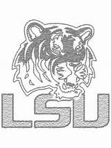 Coloring Pages Football Lsu Tigers College Color Logo Auburn Drawings Tiger Printable Sheets Print Ncaa Logos Sheet Kids Book Sports sketch template