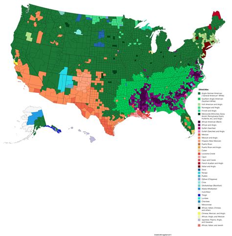 revised ethnic map   usa rmapporn