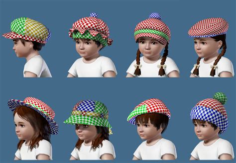 mod  sims toddler accessory hats