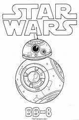 Wars Coloring Star Pages Print Kids Awakens Force Bb Printable Characters Book Sheet Lego sketch template