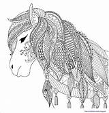 Mandala Pferd sketch template