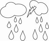 Rain Clipart Cloud Clip Line Clouds Cloudy Lightning Drawing Colouring Coloring Partly Rainy Library Background Book Cliparts Vector Clipartbest Panda sketch template