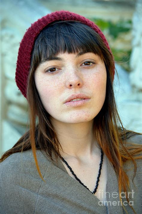 Brown Haired And Freckle Faced Natural Beauty Model Xi Photograph By