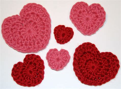 valentines day heart crochet patterns petals  picots